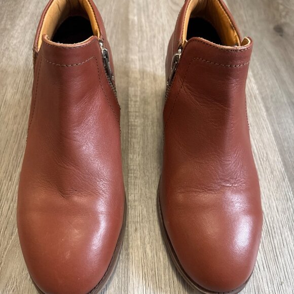 Xena Gravity Safety Shoe Cognac Brown Women's Size 9.5 Steel Toe Work Non-slip - Picture 3 of 11